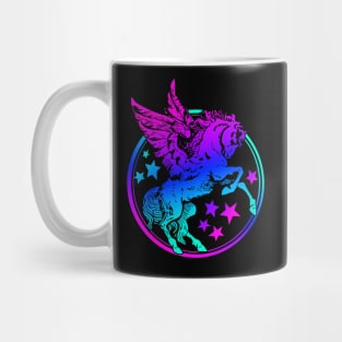 Retro Neon Pegasus Mug